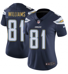 Women's Nike Los Angeles Chargers #81 Mike Williams Navy Blue Team Color Vapor Untouchable Limited Player NFL Jersey