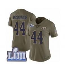 Women's Nike Los Angeles Rams #44 Jacob McQuaide Limited Olive 2017 Salute to Service Super Bowl LIII Bound NFL Jerseyrsey