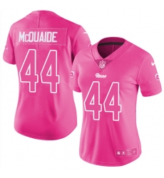 Women's Nike Los Angeles Rams #44 Jacob McQuaide Limited Pink Rush Fashion NFL Jersey
