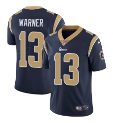 Youth Nike Los Angeles Rams #13 Kurt Warner Navy Blue Team Color Vapor Untouchable Limited Player NFL Jersey