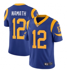 Men's Nike Los Angeles Rams #12 Joe Namath Royal Blue Alternate Vapor Untouchable Limited Player NFL Jersey