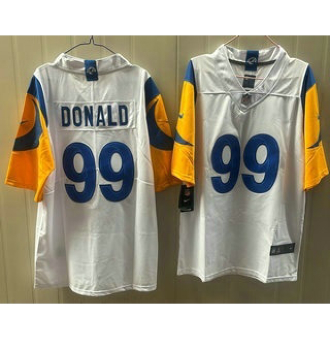 Men's Los Angeles Rams #99 Aaron Donald Limited White Vapor Jersey