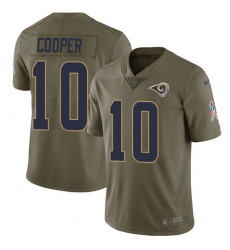 Men's Nike Los Angeles Rams #10 Pharoh Cooper Limited Olive 2017 Salute to Service NFL Jersey
