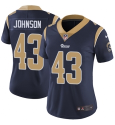 Women's Nike Los Angeles Rams #43 John Johnson Navy Blue Team Color Vapor Untouchable Limited Player NFL Jersey