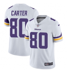 Men's Nike Minnesota Vikings #80 Cris Carter White Vapor Untouchable Limited Player NFL Jersey