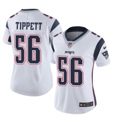 Women's Nike New England Patriots #56 Andre Tippett White Vapor Untouchable Limited Player NFL Jersey