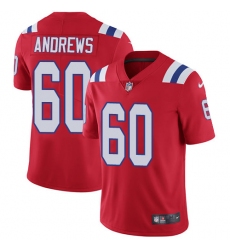Men's Nike New England Patriots #60 David Andrews Red Alternate Vapor Untouchable Limited Player NFL Jersey