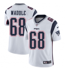Men's Nike New England Patriots #68 LaAdrian Waddle White Vapor Untouchable Limited Player NFL Jersey