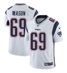 Youth Nike New England Patriots #69 Shaq Mason White Vapor Untouchable Limited Player NFL Jersey