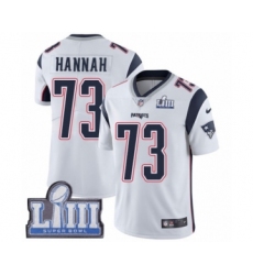 Youth Nike New England Patriots #73 John Hannah White Vapor Untouchable Limited Player Super Bowl LIII Bound NFL Jersey