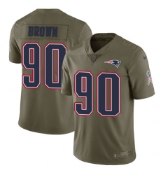 Youth Nike New England Patriots #90 Malcom Brown Limited Olive 2017 Salute to Service NFL Jersey