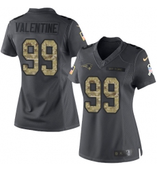 Women's Nike New England Patriots #99 Vincent Valentine Limited Black 2016 Salute to Service NFL Jersey