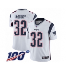 Men's New England Patriots #32 Devin McCourty White Vapor Untouchable Limited Player 100th Season Football Jersey