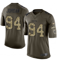 Youth Nike New Orleans Saints #94 Cameron Jordan Elite Green Salute to Service NFL Jersey