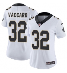 Women's Nike New Orleans Saints #32 Kenny Vaccaro White Vapor Untouchable Limited Player NFL Jersey