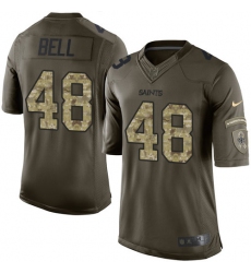 Youth Nike New Orleans Saints #48 Vonn Bell Elite Green Salute to Service NFL Jersey