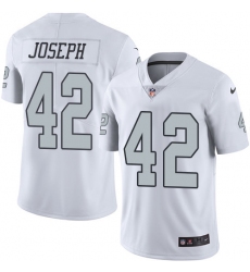 Men's Nike Oakland Raiders #42 Karl Joseph Limited White Rush Vapor Untouchable NFL Jersey
