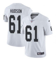 Men's Nike Oakland Raiders #61 Rodney Hudson White Vapor Untouchable Limited Player NFL Jersey