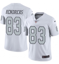 Men's Nike Oakland Raiders #83 Ted Hendricks Limited White Rush Vapor Untouchable NFL Jersey