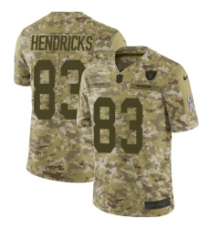 Youth Nike Oakland Raiders #83 Ted Hendricks Limited Camo 2018 Salute to Service NFL Jersey