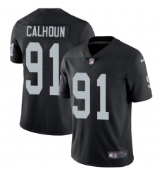 Men's Nike Oakland Raiders #91 Shilique Calhoun Black Team Color Vapor Untouchable Limited Player NFL Jersey