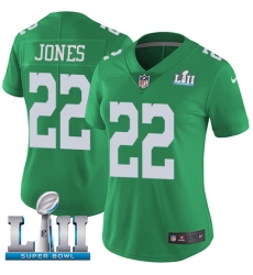 Women's Nike Philadelphia Eagles #22 Sidney Jones Limited Green Rush Vapor Untouchable Super Bowl LII NFL Jersey