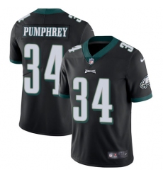 Men's Nike Philadelphia Eagles #34 Donnel Pumphrey Black Alternate Vapor Untouchable Limited Player NFL Jersey