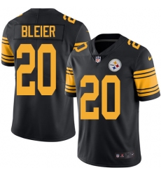 Men's Nike Pittsburgh Steelers #20 Rocky Bleier Limited Black Rush Vapor Untouchable NFL Jersey