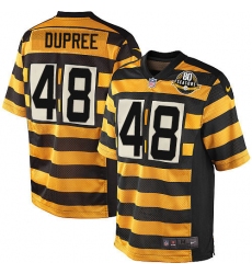Youth Nike Pittsburgh Steelers #48 Bud Dupree Limited Yellow/Black Alternate 80TH Anniversary Throwback NFL Jersey