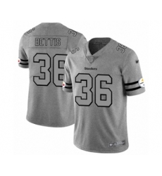 Men's Pittsburgh Steelers #36 Jerome Bettis Limited Gray Team Logo Gridiron Football Jersey