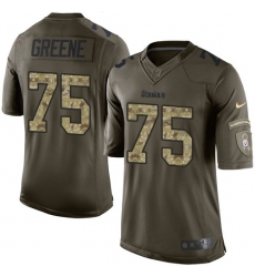 Youth Nike Pittsburgh Steelers #75 Joe Greene Elite Green Salute to Service NFL Jersey