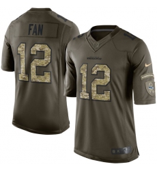 Men's Nike Seattle Seahawks 12th Fan Elite Green Salute to Service NFL Jersey
