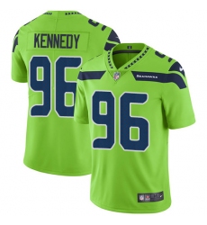 Youth Nike Seattle Seahawks #96 Cortez Kennedy Limited Green Rush Vapor Untouchable NFL Jersey