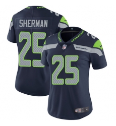 Women's Nike Seattle Seahawks #25 Richard Sherman Steel Blue Team Color Vapor Untouchable Limited Player NFL Jersey