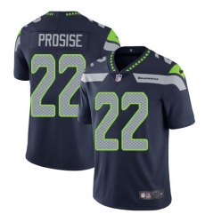 Men's Nike Seattle Seahawks #22 C. J. Prosise Steel Blue Team Color Vapor Untouchable Limited Player NFL Jersey