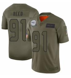 Youth Seattle Seahawks #91 Jarran Reed Limited Camo 2019 Salute to Service Football Jersey