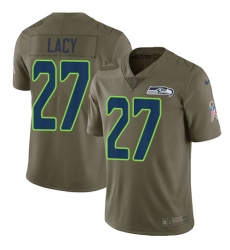 Men's Nike Seattle Seahawks #27 Eddie Lacy Limited Olive 2017 Salute to Service NFL Jersey