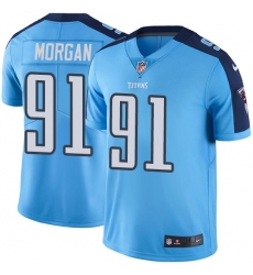 Youth Nike Tennessee Titans #91 Derrick Morgan Light Blue Team Color Vapor Untouchable Limited Player NFL Jersey