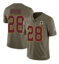 Men's Nike Washington Redskins #28 Darrell Green Limited Olive 2017 Salute to Service NFL Jersey