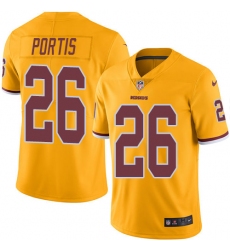 Men's Nike Washington Redskins #26 Clinton Portis Limited Gold Rush Vapor Untouchable NFL Jersey