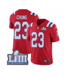 Men's Nike New England Patriots #23 Patrick Chung Red Alternate Vapor Untouchable Limited Player Super Bowl LIII Bound NFL Jersey