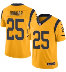 Men's Nike Los Angeles Rams #25 Lance Dunbar Limited Gold Rush Vapor Untouchable NFL Jersey