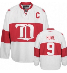 Men's Reebok Detroit Red Wings #9 Gordie Howe Authentic White Third NHL Jersey