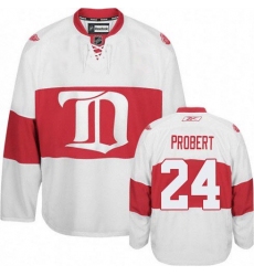 Youth Reebok Detroit Red Wings #24 Bob Probert Authentic White Third NHL Jersey