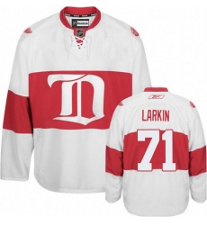 Women's Reebok Detroit Red Wings #71 Dylan Larkin Authentic White Third NHL Jersey