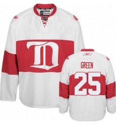 Men's Reebok Detroit Red Wings #25 Mike Green Authentic White Third NHL Jersey