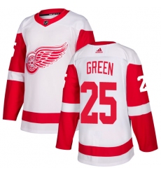 Youth Adidas Detroit Red Wings #25 Mike Green Authentic White Away NHL Jersey
