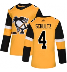 Youth Adidas Pittsburgh Penguins #7 Joe Mullen Authentic Gold Alternate NHL Jersey