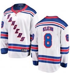 Men's New York Rangers #8 Kevin Klein Fanatics Branded White Away Breakaway NHL Jersey