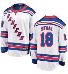 Men's New York Rangers #18 Marc Staal Fanatics Branded White Away Breakaway NHL Jersey